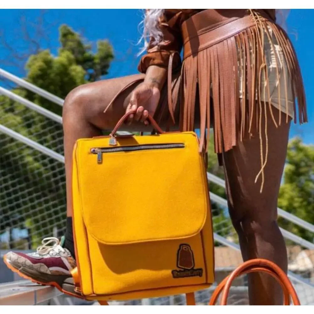 Tote&Carry Varsity Mustard Yellow Backpack